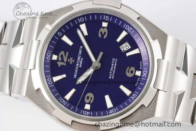 Overseas 47040 SS PPF 1:1 Best Edition Blue Textured Dial on SS Bracelet A1226