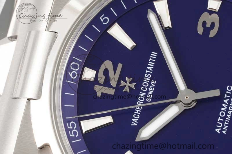 Overseas 47040 SS PPF 1:1 Best Edition Blue Textured Dial on SS Bracelet A1226