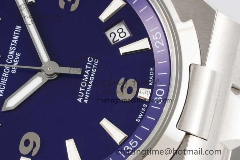 Overseas 47040 SS PPF 1:1 Best Edition Blue Textured Dial on SS Bracelet A1226