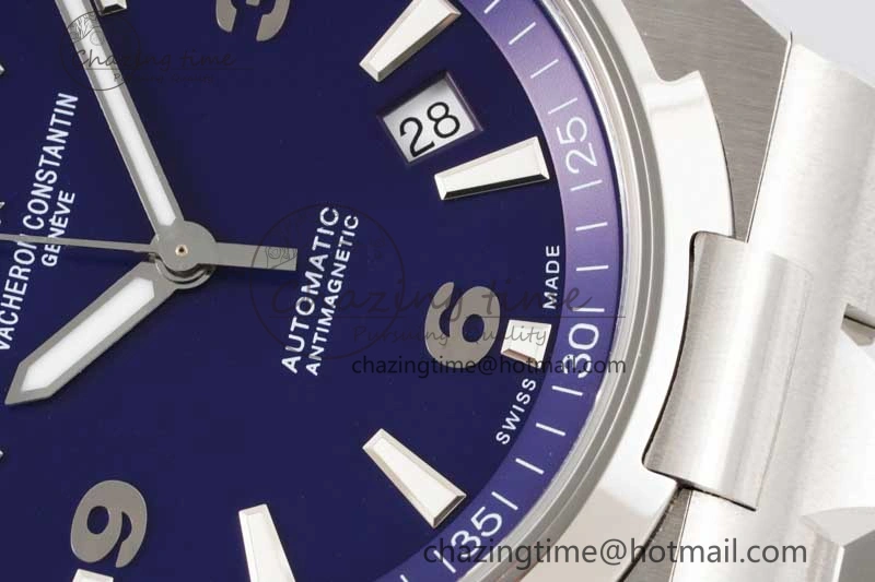Overseas 47040 SS PPF 1:1 Best Edition Blue Textured Dial on SS Bracelet A1226