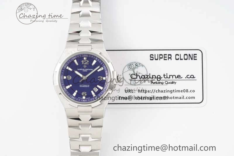 Overseas 47040 SS PPF 1:1 Best Edition Blue Textured Dial on SS Bracelet A1226