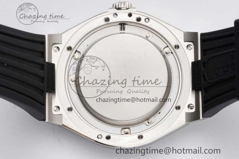 Overseas 47040 SS PPF 1:1 Best Edition Gray Textured Dial on Black Rubber Strap A1226