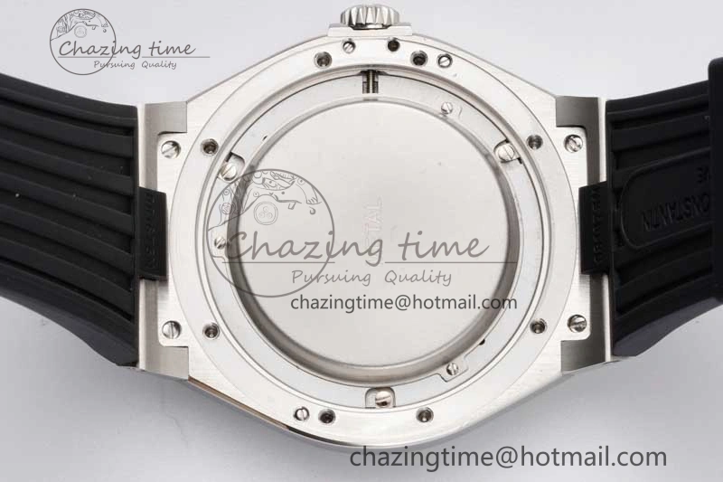 Overseas 47040 SS PPF 1:1 Best Edition Gray Textured Dial on Black Rubber Strap A1226