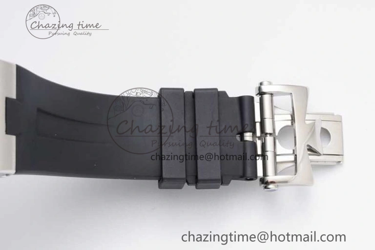 Overseas 47040 SS PPF 1:1 Best Edition Gray Textured Dial on Black Rubber Strap A1226