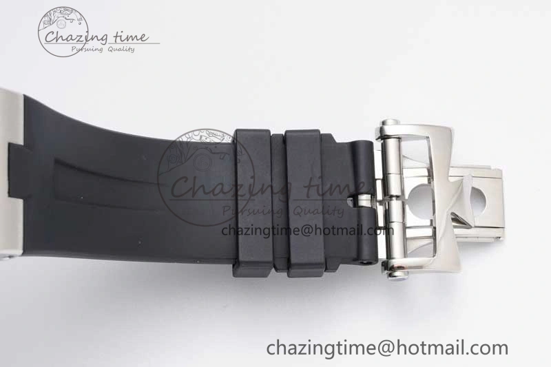Overseas 47040 SS PPF 1:1 Best Edition Gray Textured Dial on Black Rubber Strap A1226