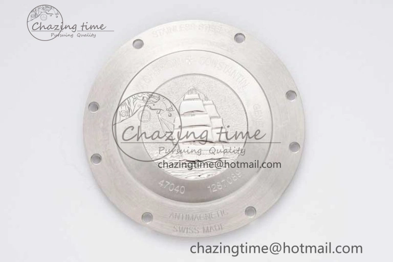 Overseas 47040 SS PPF 1:1 Best Edition Gray Textured Dial on Black Rubber Strap A1226