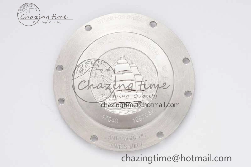 Overseas 47040 SS PPF 1:1 Best Edition Gray Textured Dial on Black Rubber Strap A1226