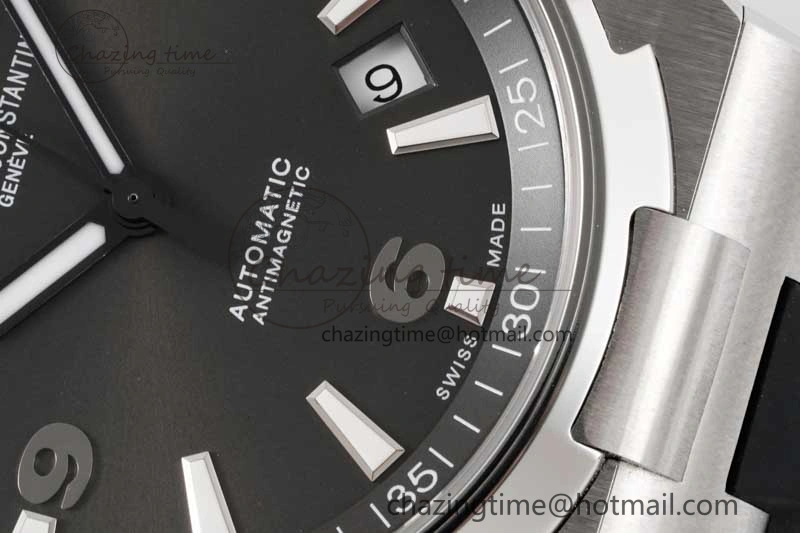 Overseas 47040 SS PPF 1:1 Best Edition Gray Textured Dial on Black Rubber Strap A1226