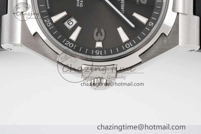 Overseas 47040 SS PPF 1:1 Best Edition Gray Textured Dial on Black Rubber Strap A1226