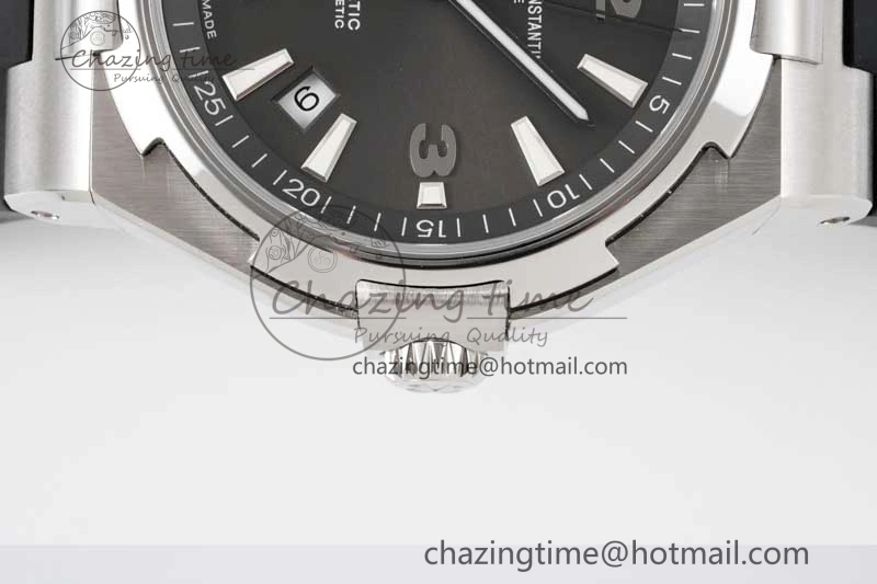 Overseas 47040 SS PPF 1:1 Best Edition Gray Textured Dial on Black Rubber Strap A1226