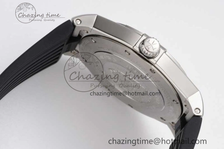 Overseas 47040 SS PPF 1:1 Best Edition Gray Textured Dial on Black Rubber Strap A1226