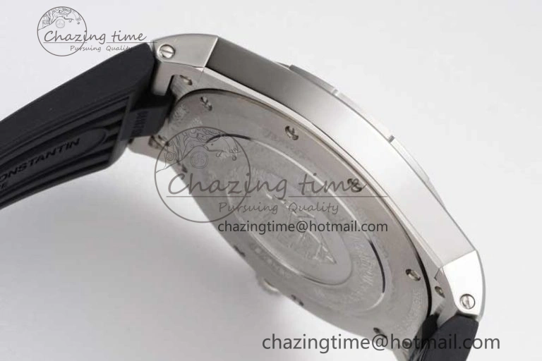 Overseas 47040 SS PPF 1:1 Best Edition Gray Textured Dial on Black Rubber Strap A1226