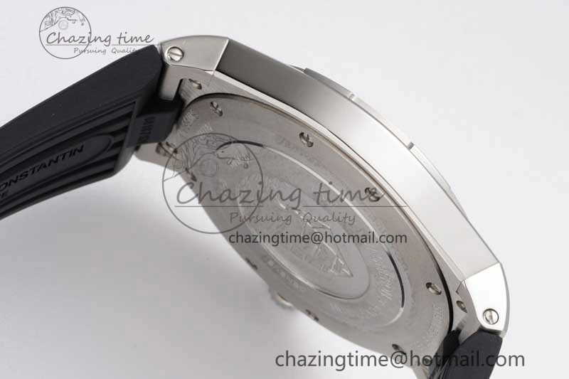 Overseas 47040 SS PPF 1:1 Best Edition Gray Textured Dial on Black Rubber Strap A1226