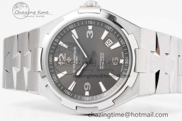 Overseas 47040 SS PPF 1:1 Best Edition Gray Textured Dial on SS Bracelet A1226
