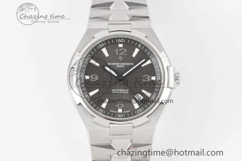 Overseas 47040 SS PPF 1:1 Best Edition Gray Textured Dial on SS Bracelet A1226