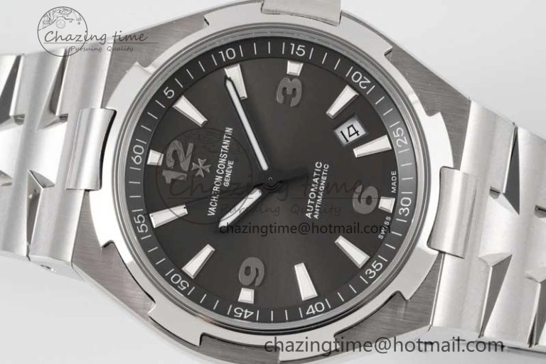 Overseas 47040 SS PPF 1:1 Best Edition Gray Textured Dial on SS Bracelet A1226