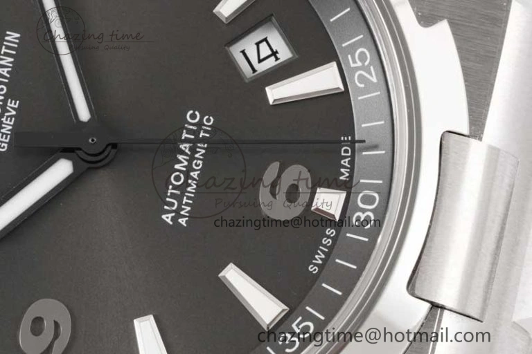 Overseas 47040 SS PPF 1:1 Best Edition Gray Textured Dial on SS Bracelet A1226