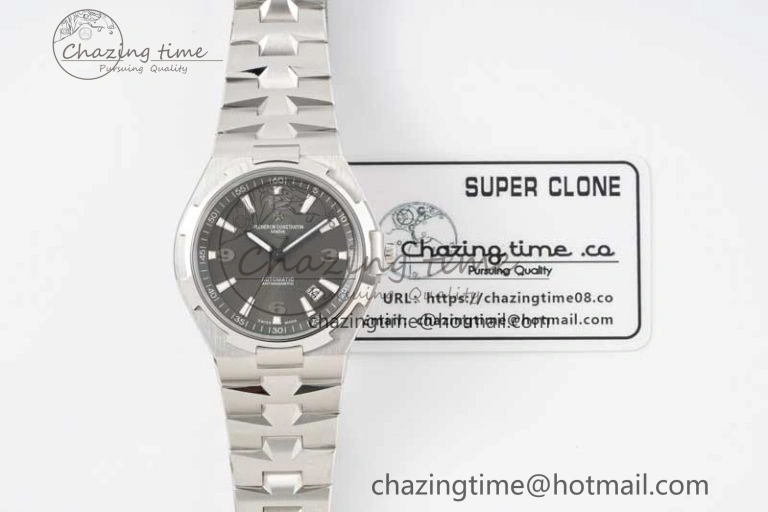 Overseas 47040 SS PPF 1:1 Best Edition Gray Textured Dial on SS Bracelet A1226