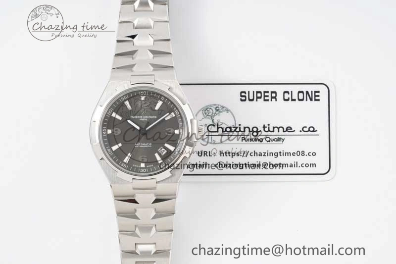 Overseas 47040 SS PPF 1:1 Best Edition Gray Textured Dial on SS Bracelet A1226