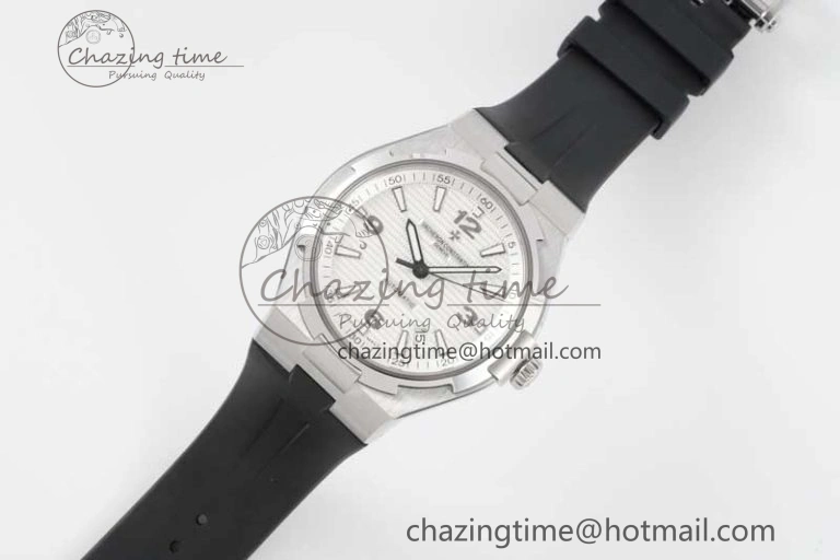 Overseas 47040 SS PPF 1:1 Best Edition White Textured Dial on Black Rubber Strap A1226