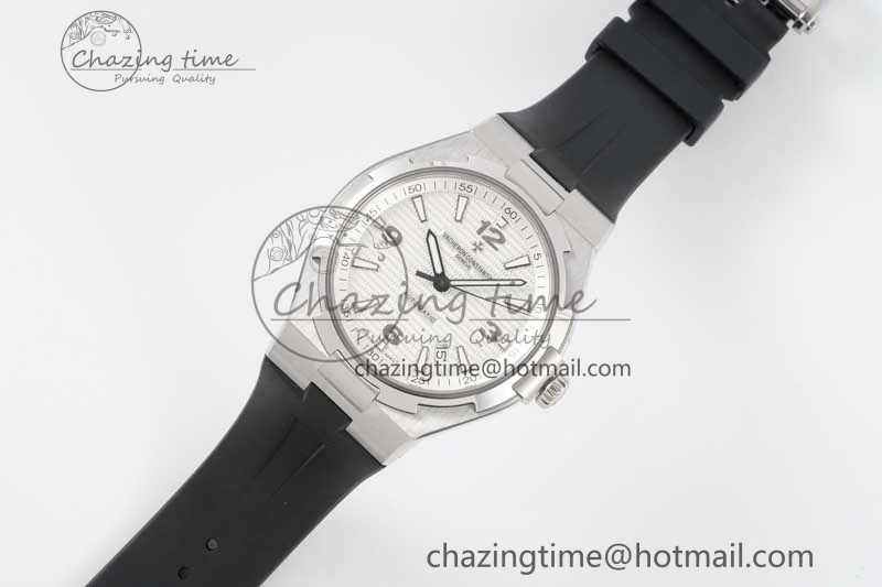 Overseas 47040 SS PPF 1:1 Best Edition White Textured Dial on Black Rubber Strap A1226