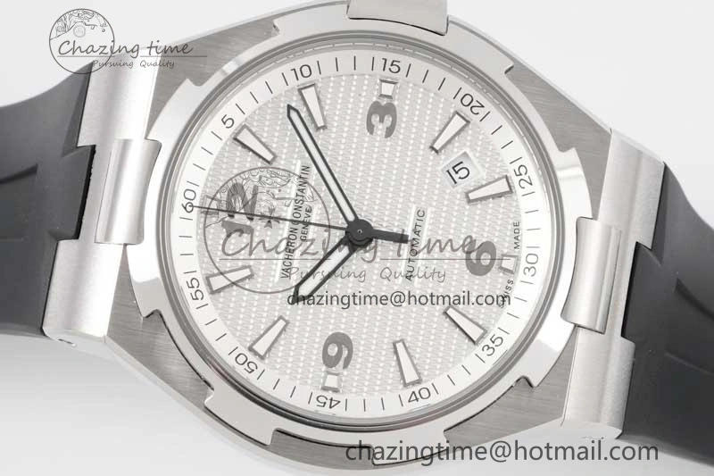 Overseas 47040 SS PPF 1:1 Best Edition White Textured Dial on Black Rubber Strap A1226