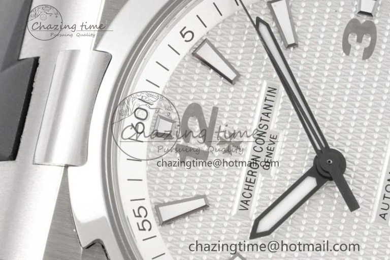 Overseas 47040 SS PPF 1:1 Best Edition White Textured Dial on Black Rubber Strap A1226