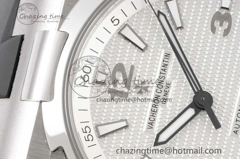 Overseas 47040 SS PPF 1:1 Best Edition White Textured Dial on Black Rubber Strap A1226