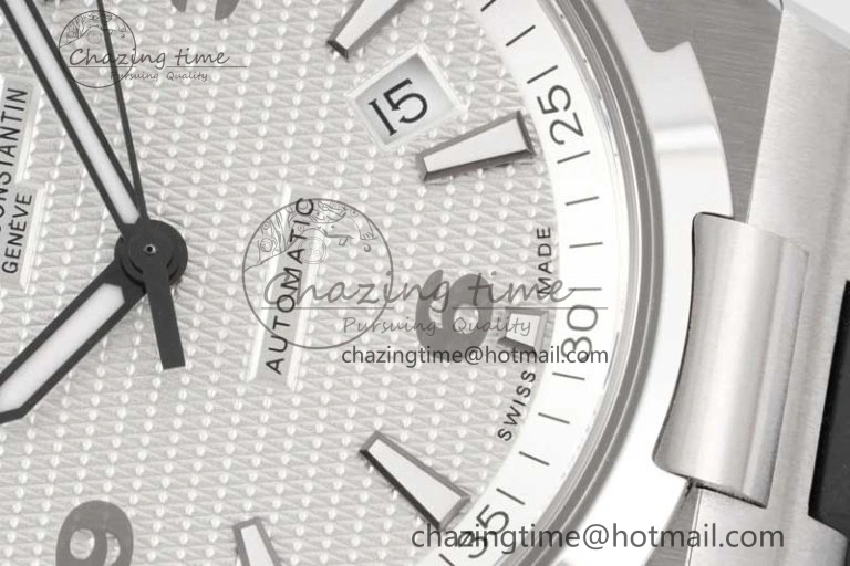 Overseas 47040 SS PPF 1:1 Best Edition White Textured Dial on Black Rubber Strap A1226