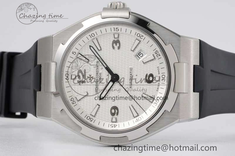 Overseas 47040 SS PPF 1:1 Best Edition White Textured Dial on Black Rubber Strap A1226