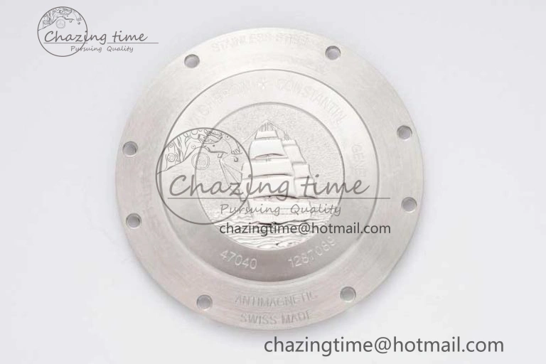 Overseas 47040 SS PPF 1:1 Best Edition White Textured Dial on Black Rubber Strap A1226