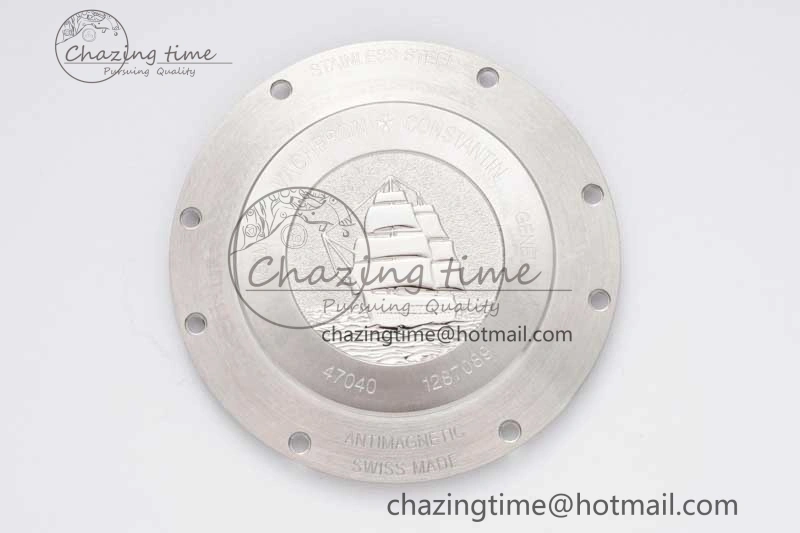 Overseas 47040 SS PPF 1:1 Best Edition White Textured Dial on Black Rubber Strap A1226