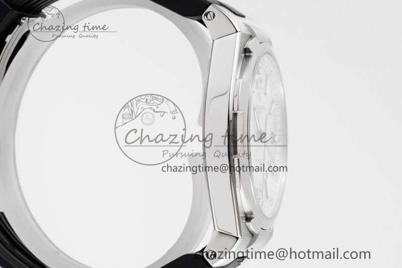 Overseas 47040 SS PPF 1:1 Best Edition White Textured Dial on Black Rubber Strap A1226