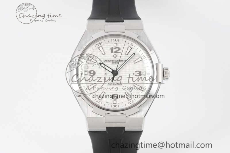 Overseas 47040 SS PPF 1:1 Best Edition White Textured Dial on Black Rubber Strap A1226