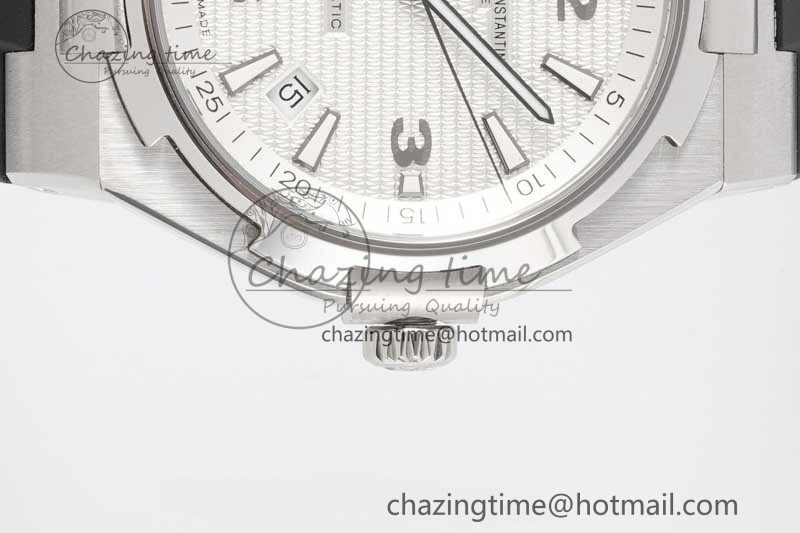 Overseas 47040 SS PPF 1:1 Best Edition White Textured Dial on Black Rubber Strap A1226