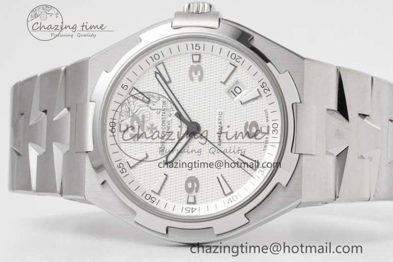 Overseas 47040 SS PPF 1:1 Best Edition White Textured Dial on SS Bracelet A1226