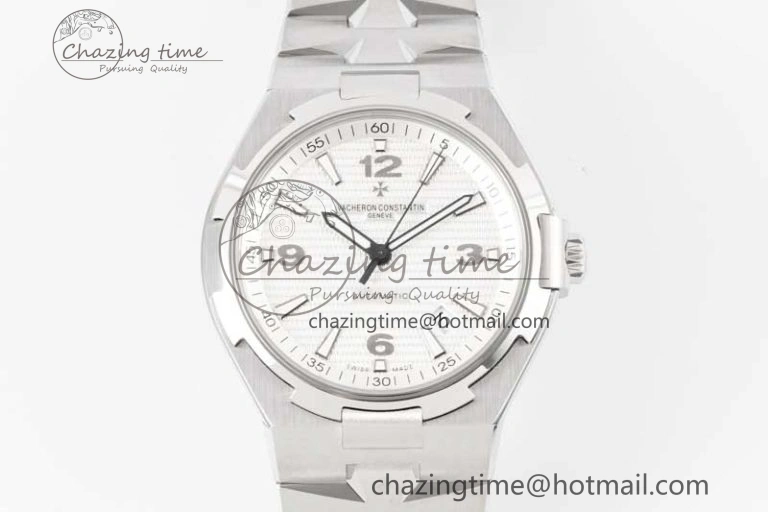 Overseas 47040 SS PPF 1:1 Best Edition White Textured Dial on SS Bracelet A1226