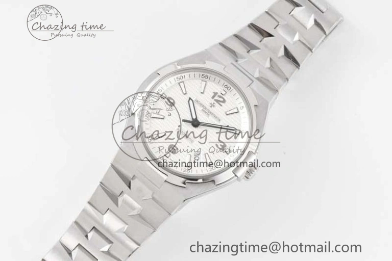Overseas 47040 SS PPF 1:1 Best Edition White Textured Dial on SS Bracelet A1226