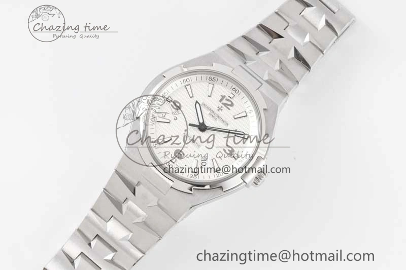 Overseas 47040 SS PPF 1:1 Best Edition White Textured Dial on SS Bracelet A1226