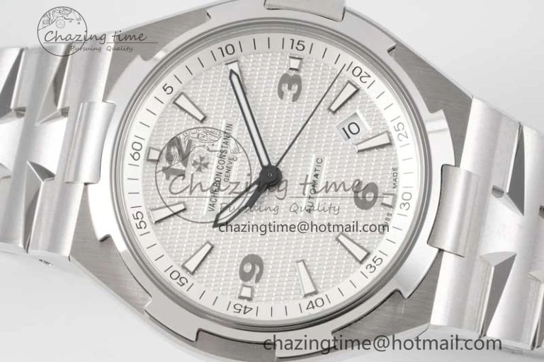 Overseas 47040 SS PPF 1:1 Best Edition White Textured Dial on SS Bracelet A1226