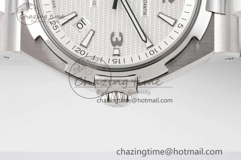 Overseas 47040 SS PPF 1:1 Best Edition White Textured Dial on SS Bracelet A1226
