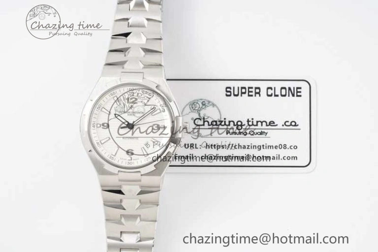 Overseas 47040 SS PPF 1:1 Best Edition White Textured Dial on SS Bracelet A1226