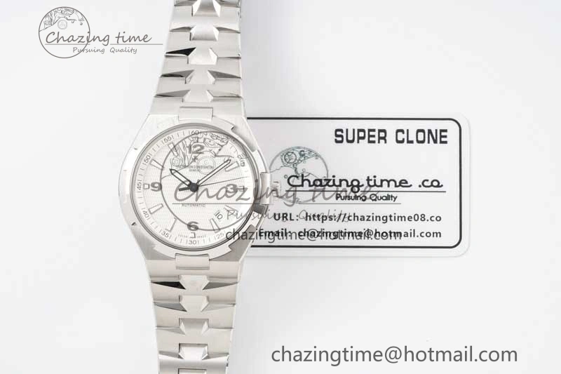 Overseas 47040 SS PPF 1:1 Best Edition White Textured Dial on SS Bracelet A1226