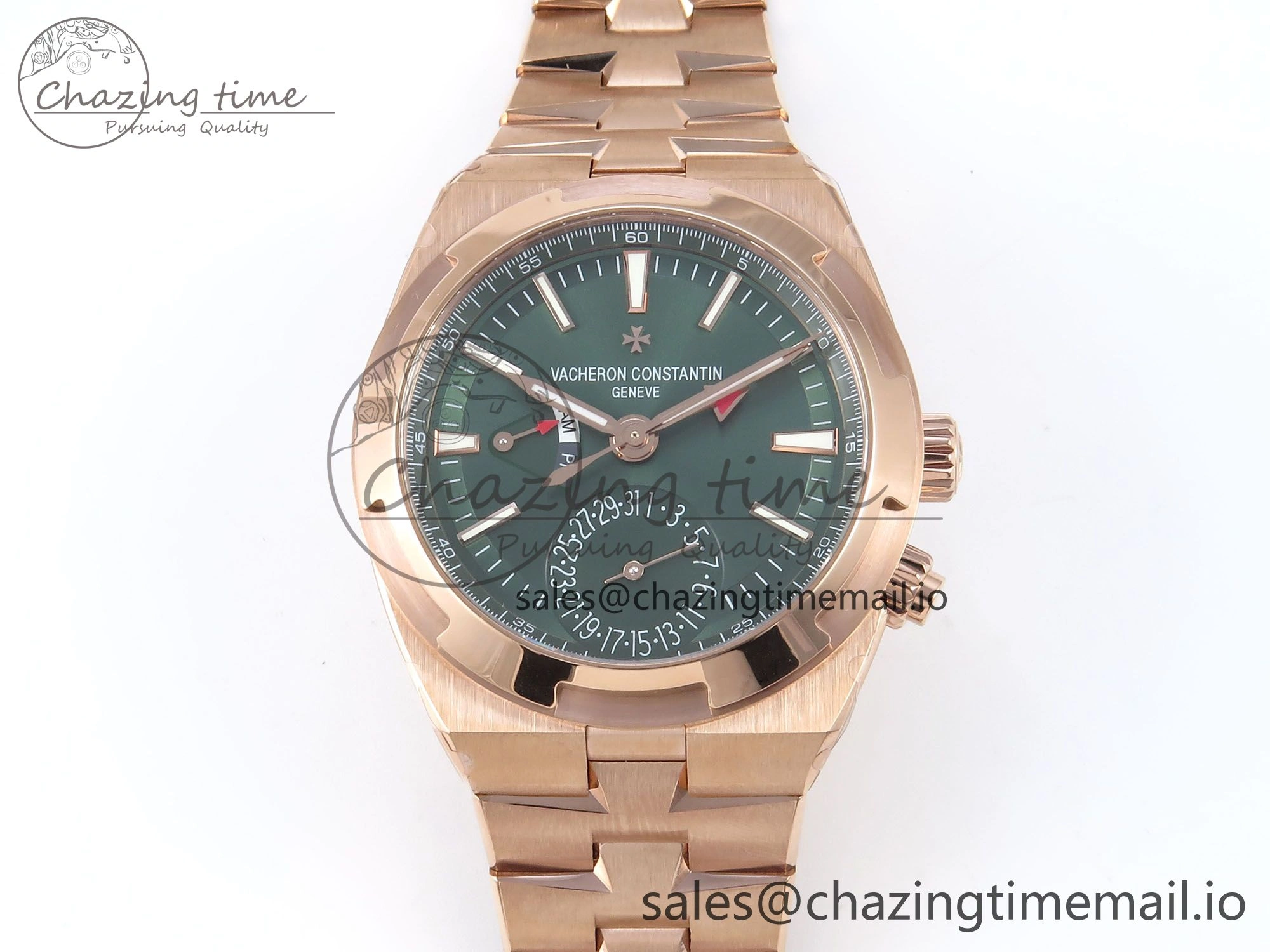Overseas 7920V RG 8F Best Edition Green Dial On RG Bracelet A5110