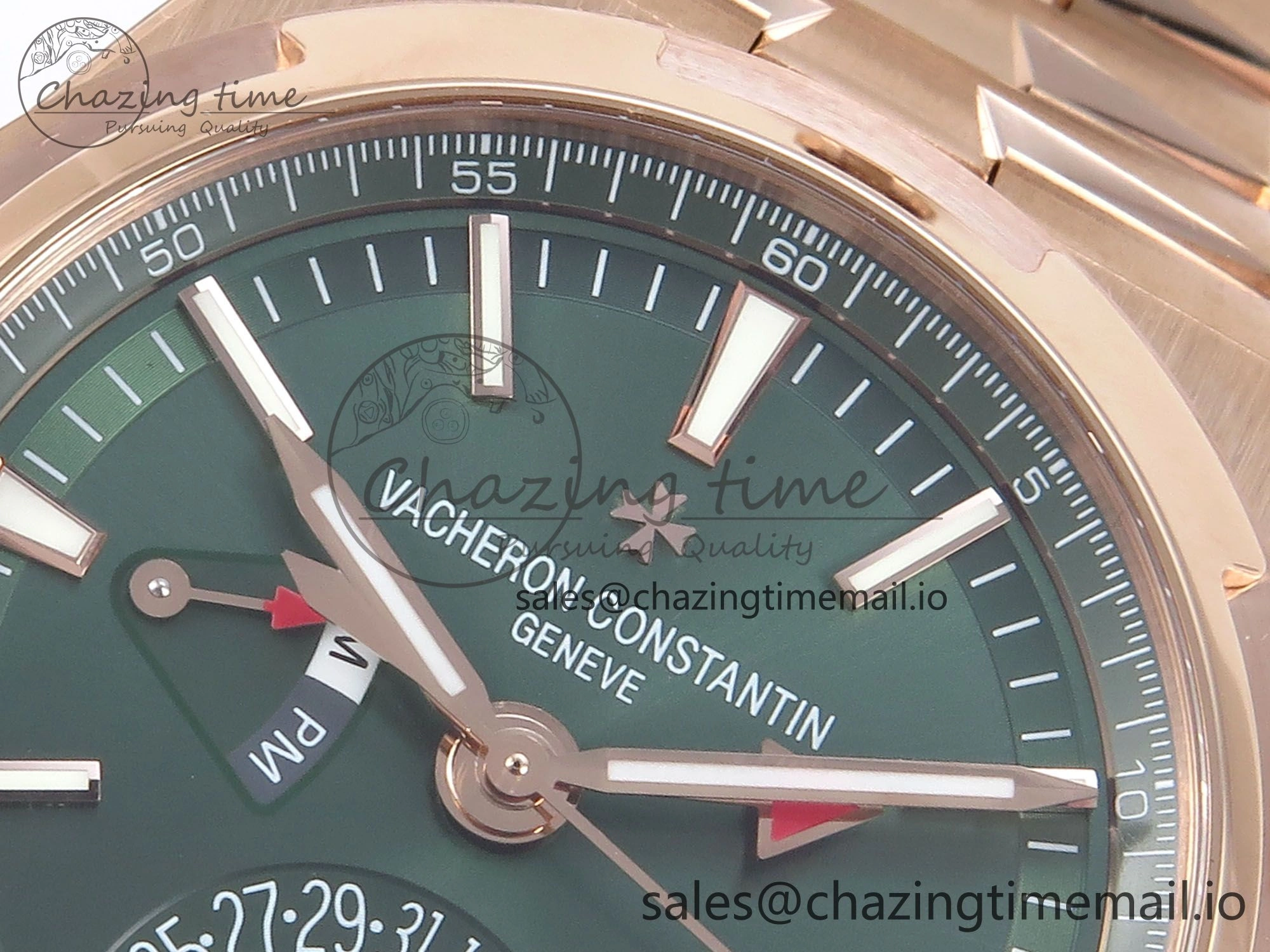 Overseas 7920V RG 8F Best Edition Green Dial On RG Bracelet A5110
