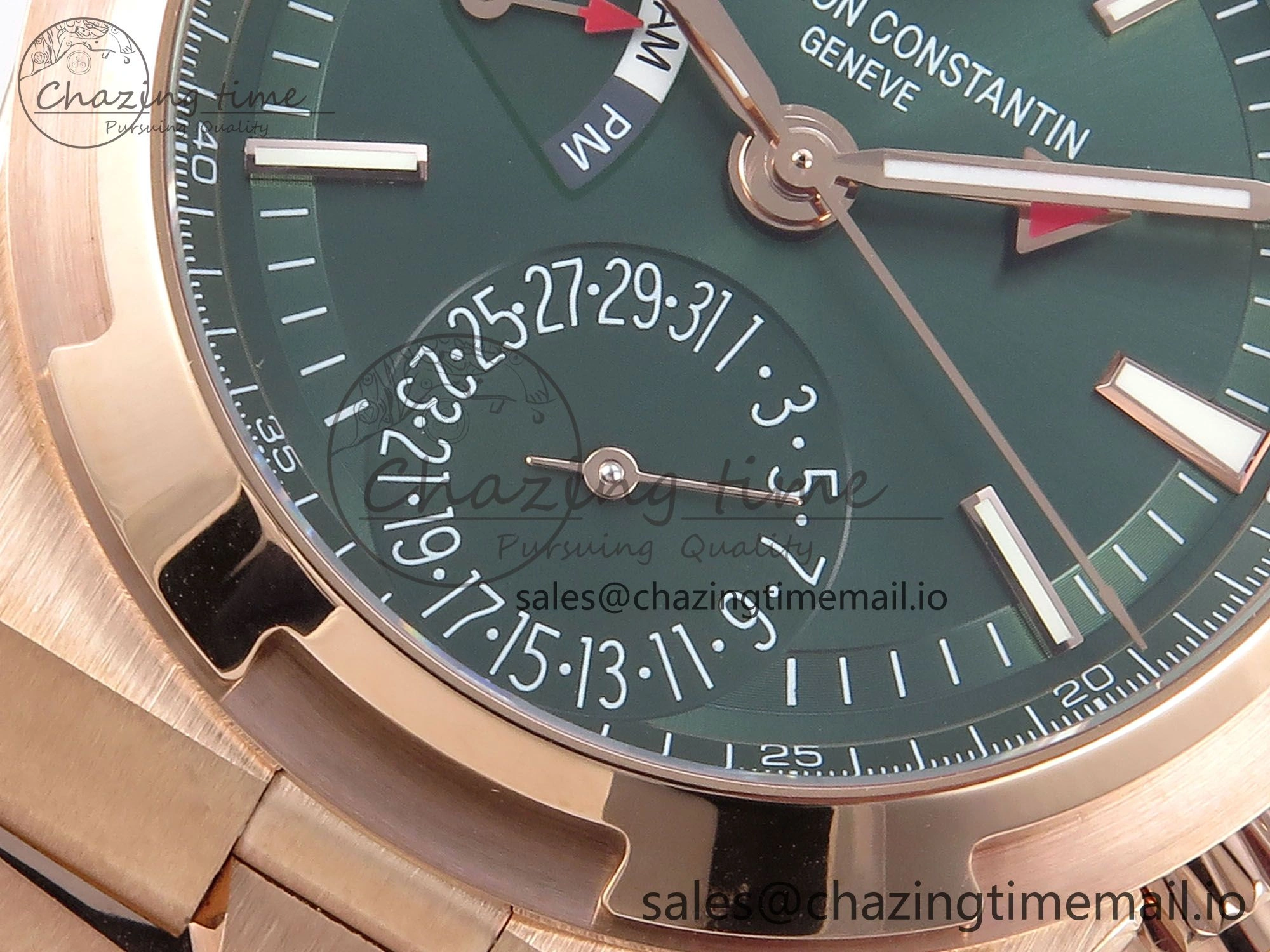 Overseas 7920V RG 8F Best Edition Green Dial On RG Bracelet A5110