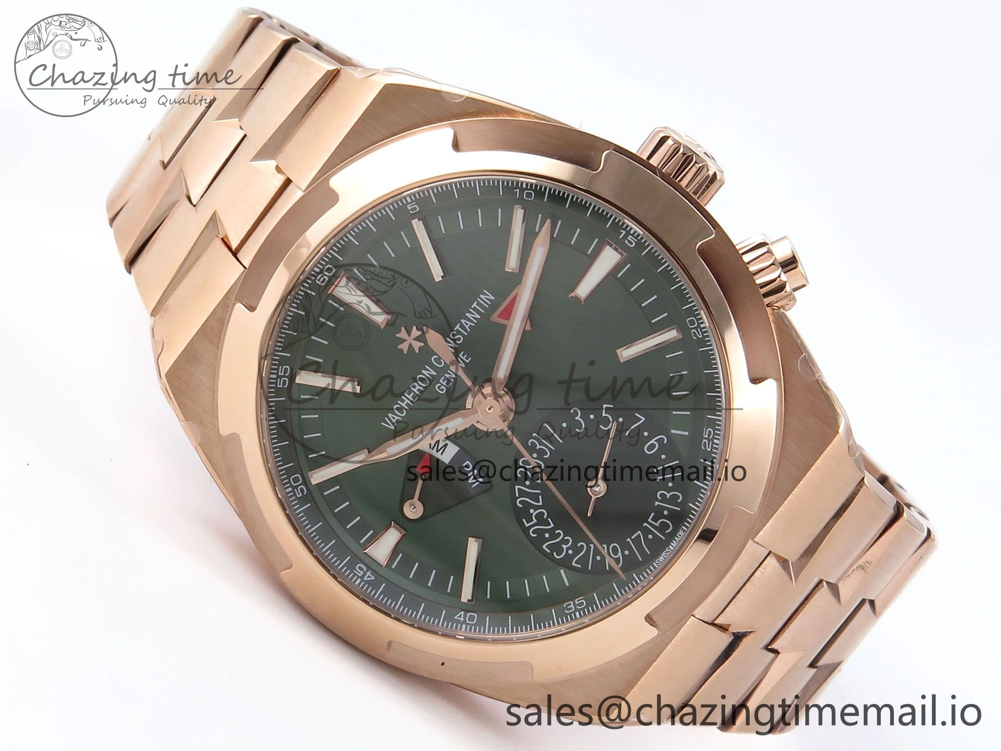 Overseas 7920V RG 8F Best Edition Green Dial On RG Bracelet A5110