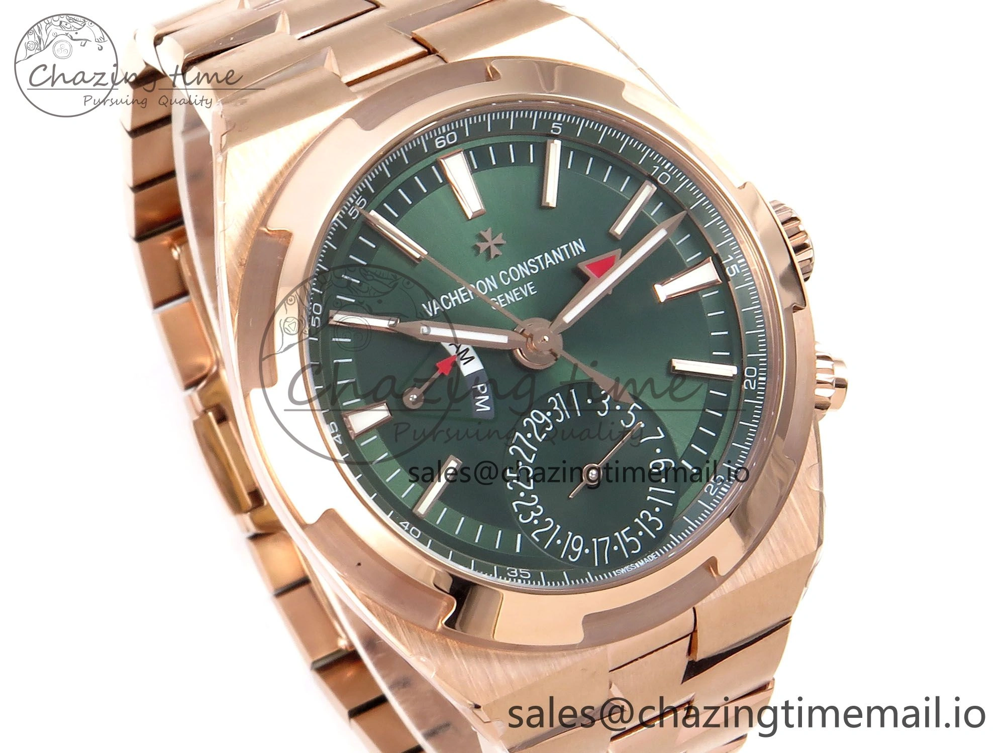 Overseas 7920V RG 8F Best Edition Green Dial On RG Bracelet A5110