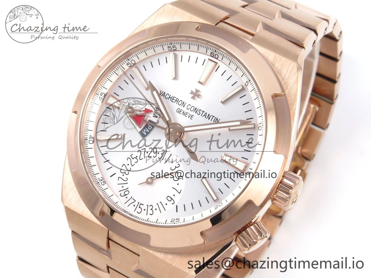 Overseas 7920V RG 8F Best Edition White Dial On RG Bracelet A5110