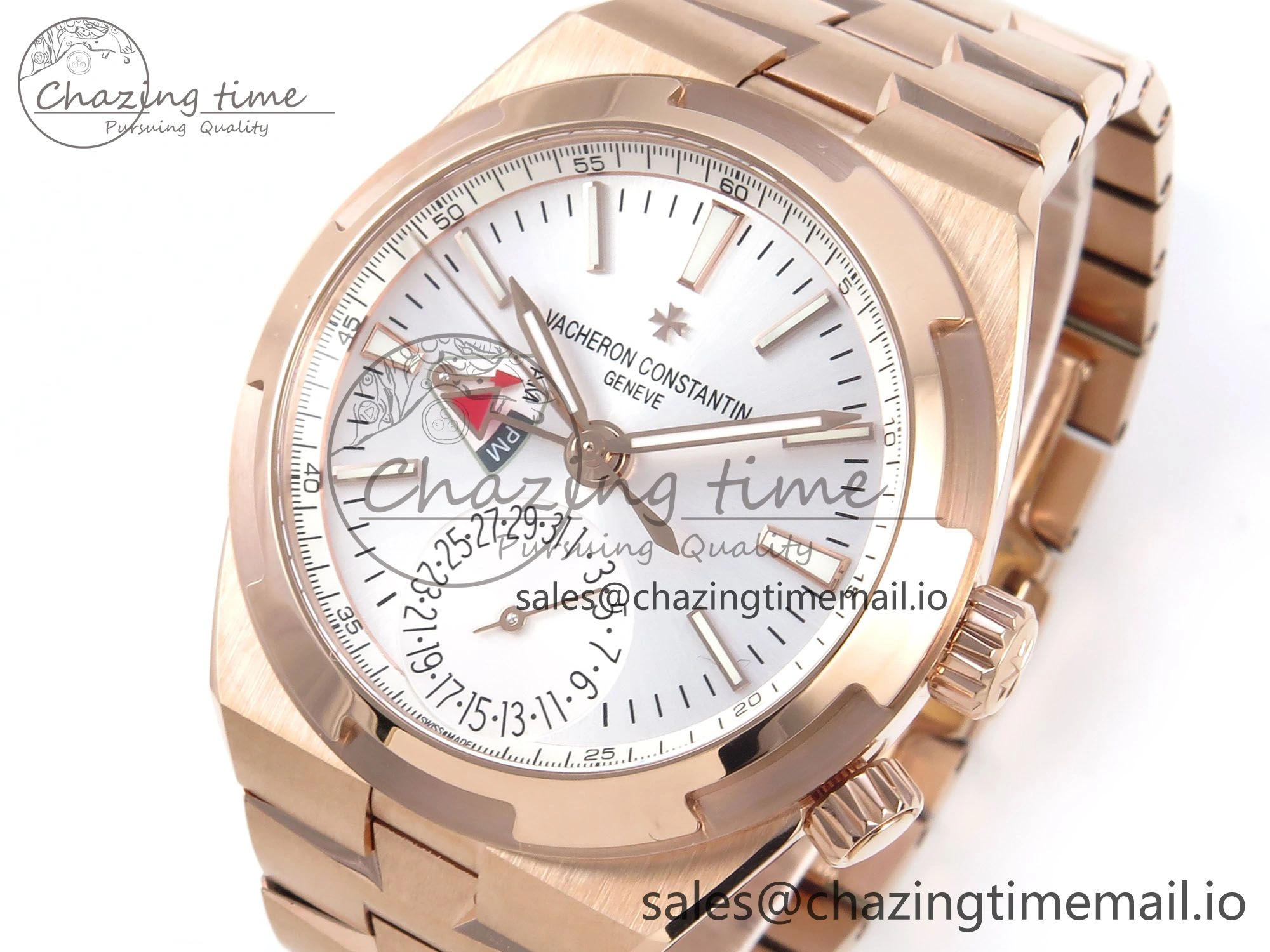 Overseas 7920V RG 8F Best Edition White Dial On RG Bracelet A5110